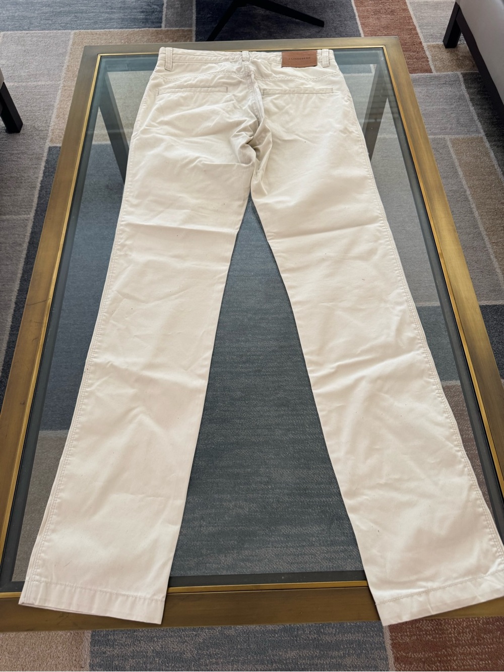 J. Lindeberg Men's Cream Straight Leg Pants